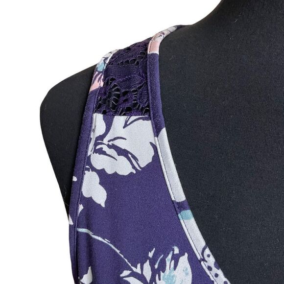 LINEA Donatella Racerback Floral Print Blouse Size M - Picture 6 of 15